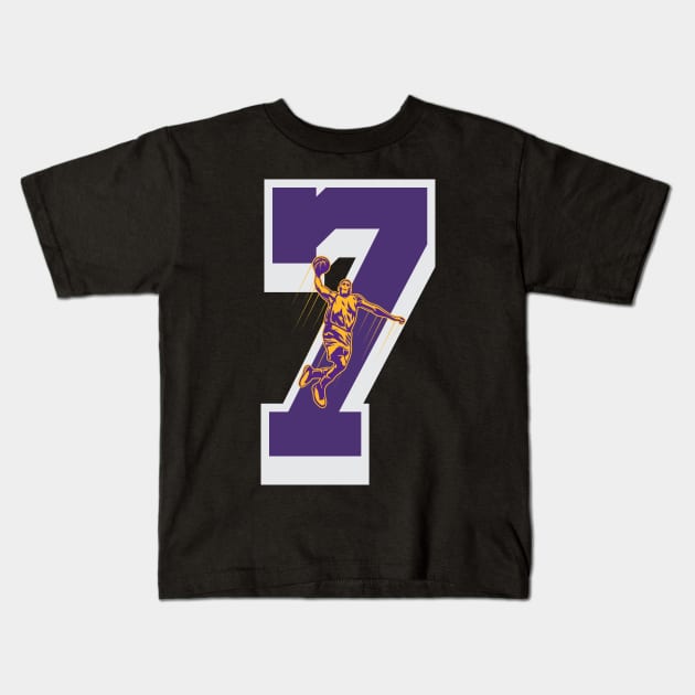 lakers new number. 7 number of Brown, Troy Jr. Kids T-Shirt by Basketball-Number